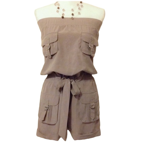 🆕 OLE OLE Safari TubeTop Romper w/Pockets. NWT - Picture 7 of 7
